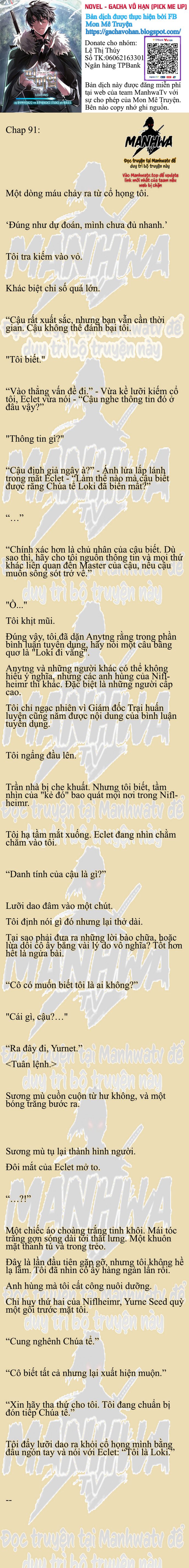Đọc truyện [NOVEL] Gacha vô hạn - Chương 91